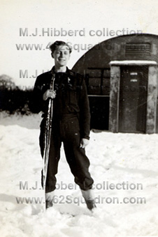 Mid-Upper Gunner J.M.Tait at 1652 HCU, Marston Moor, Christmas 1944, later in 462 Squadron.